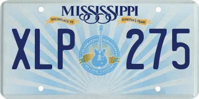 MS license plate XLP275