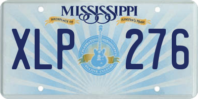 MS license plate XLP276