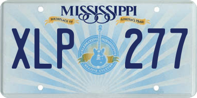 MS license plate XLP277