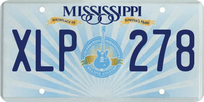 MS license plate XLP278