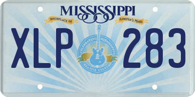 MS license plate XLP283