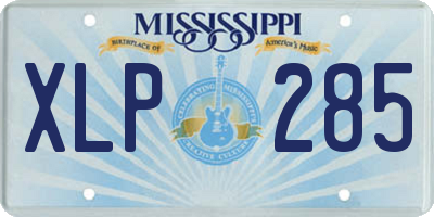 MS license plate XLP285