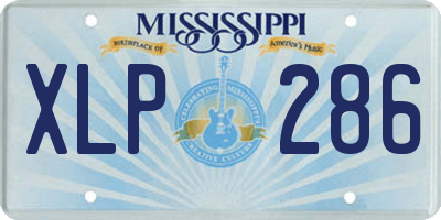 MS license plate XLP286