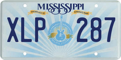 MS license plate XLP287