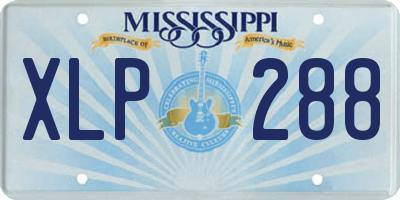 MS license plate XLP288