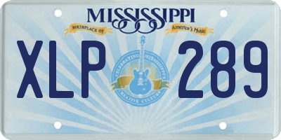 MS license plate XLP289