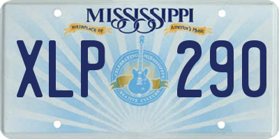MS license plate XLP290