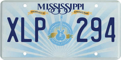 MS license plate XLP294