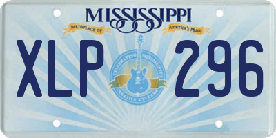 MS license plate XLP296