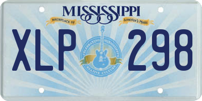 MS license plate XLP298