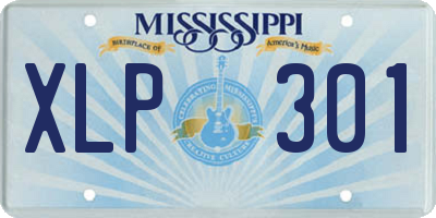 MS license plate XLP301
