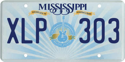 MS license plate XLP303