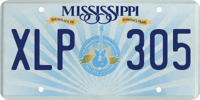 MS license plate XLP305