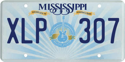MS license plate XLP307