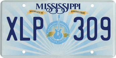 MS license plate XLP309