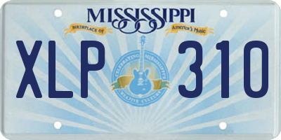 MS license plate XLP310