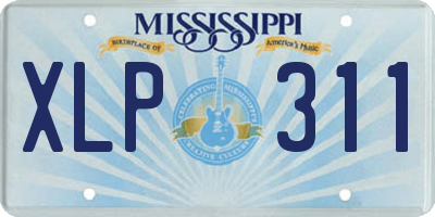 MS license plate XLP311