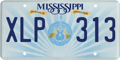 MS license plate XLP313