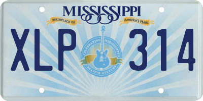 MS license plate XLP314