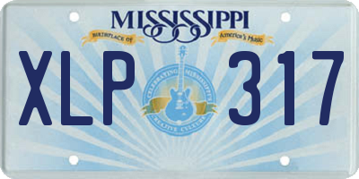 MS license plate XLP317