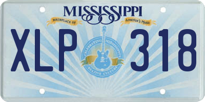 MS license plate XLP318