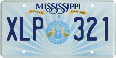 MS license plate XLP321