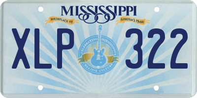 MS license plate XLP322