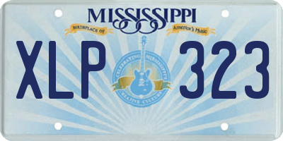MS license plate XLP323