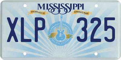 MS license plate XLP325