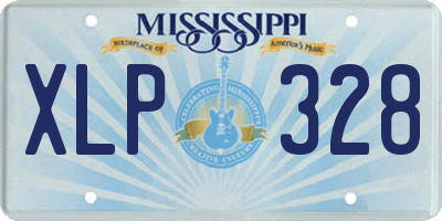 MS license plate XLP328