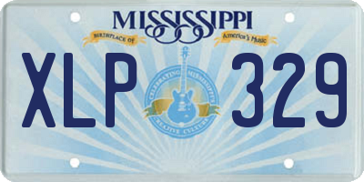 MS license plate XLP329