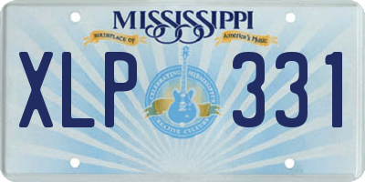 MS license plate XLP331
