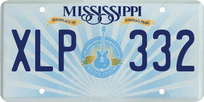 MS license plate XLP332