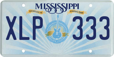 MS license plate XLP333