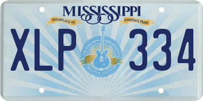 MS license plate XLP334