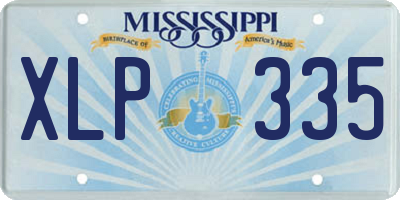 MS license plate XLP335