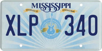 MS license plate XLP340