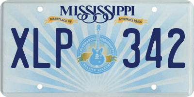 MS license plate XLP342