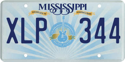 MS license plate XLP344