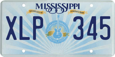 MS license plate XLP345