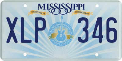MS license plate XLP346
