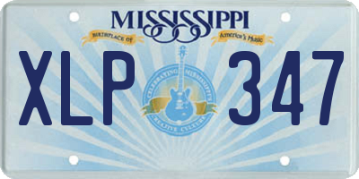 MS license plate XLP347
