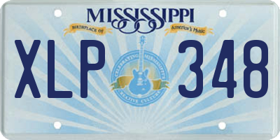 MS license plate XLP348