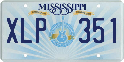 MS license plate XLP351