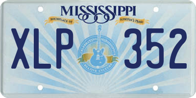 MS license plate XLP352