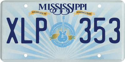 MS license plate XLP353