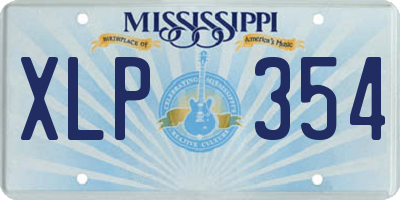 MS license plate XLP354