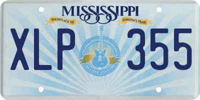 MS license plate XLP355