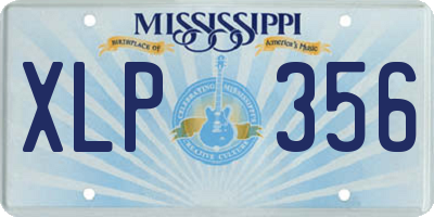 MS license plate XLP356