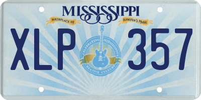 MS license plate XLP357